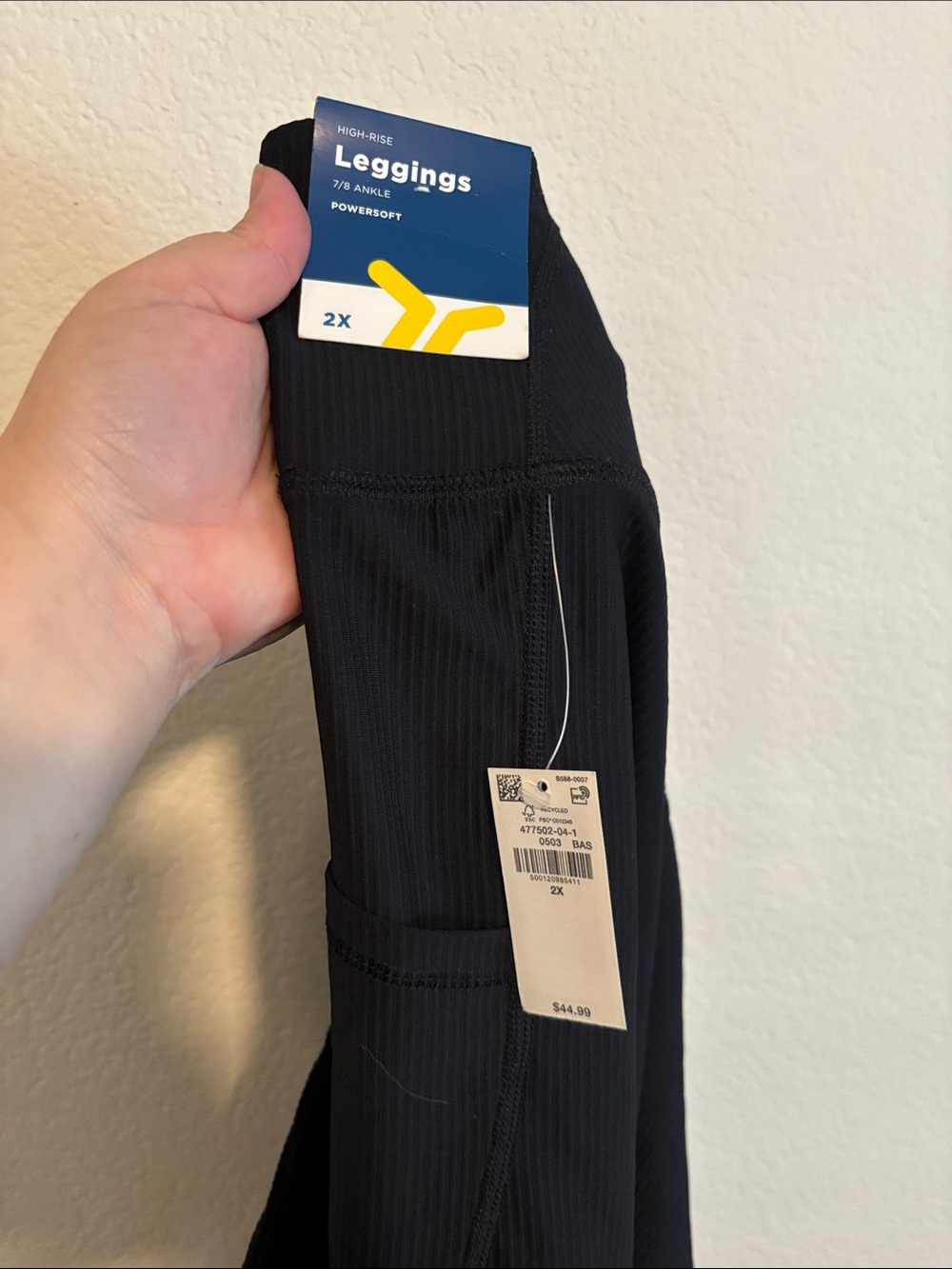 Old Navy Black Ribbed High-Waist Leggings - Picture 4 of 4